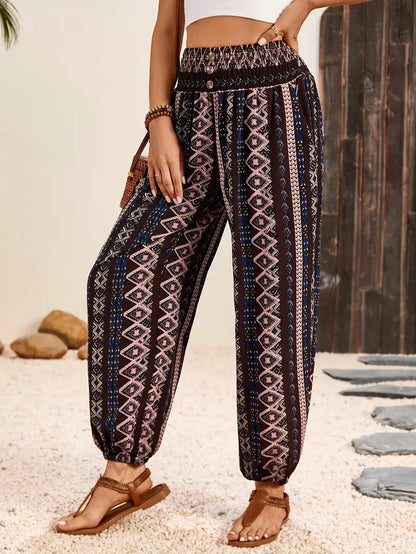 Ethnic Graphic Print Pants