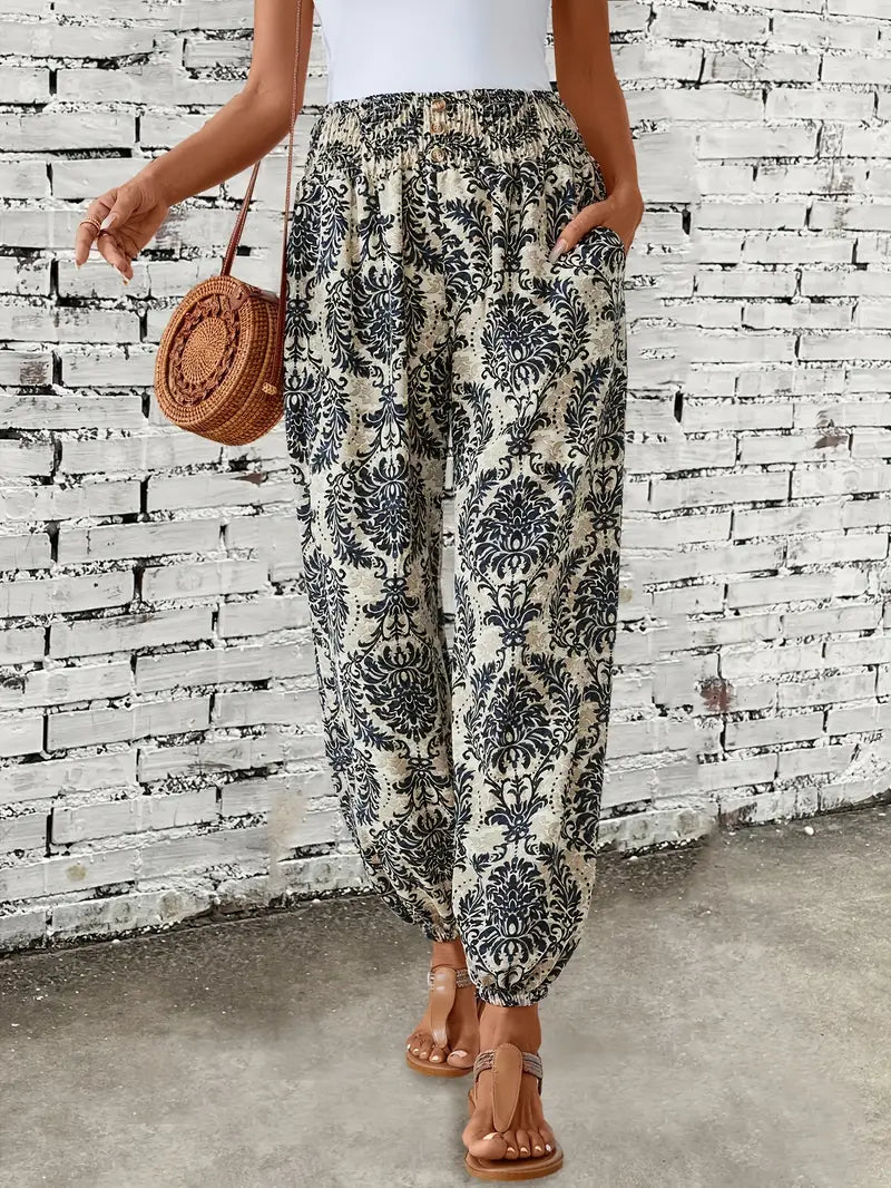 Ethnic Graphic Print Pants